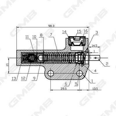 GMB Tensioner Hydraulic Timing Belt GHAT-100