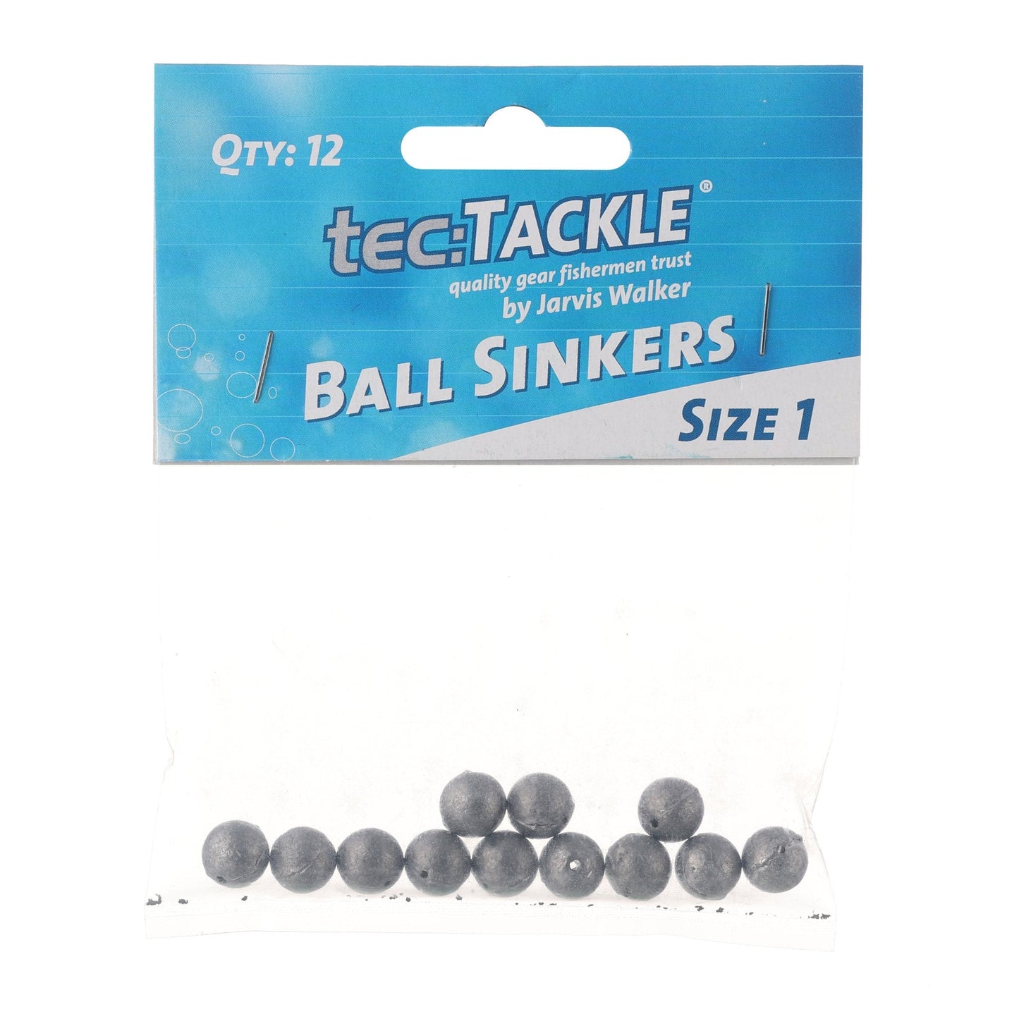Jarvis Walker Tectackle Ball Sinker Sz1 Prepack 12Pk 36569