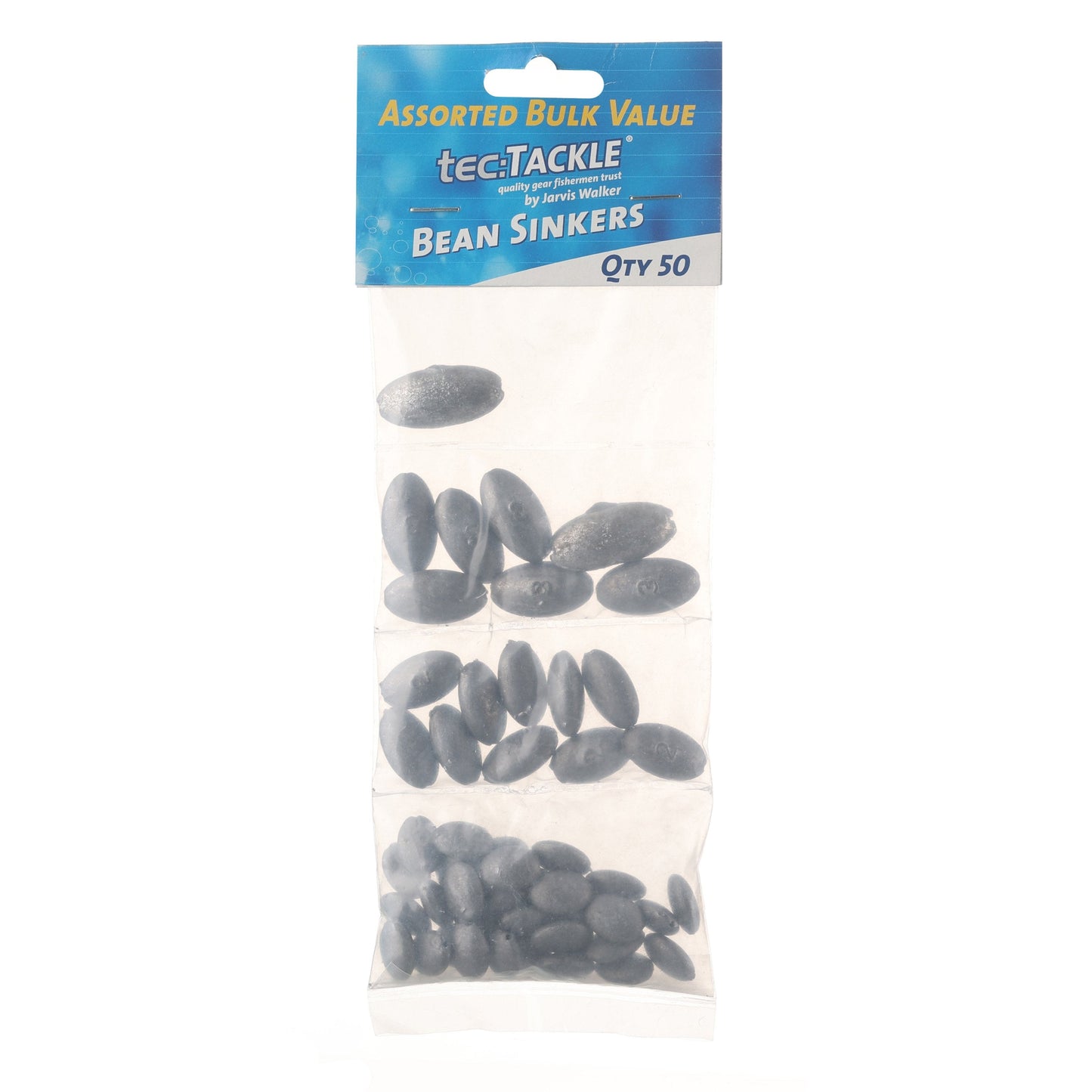Jarvis Walker Bean Sinkers 50Pc Asst 36584