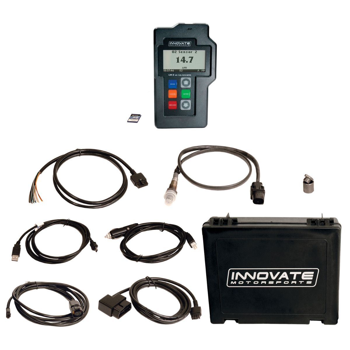 Innovate Motorsport LM-2: Handheld Digital Wideband Air/Fuel Ratio Meter & Datalogger, Single O2, Complete Kit 38060
