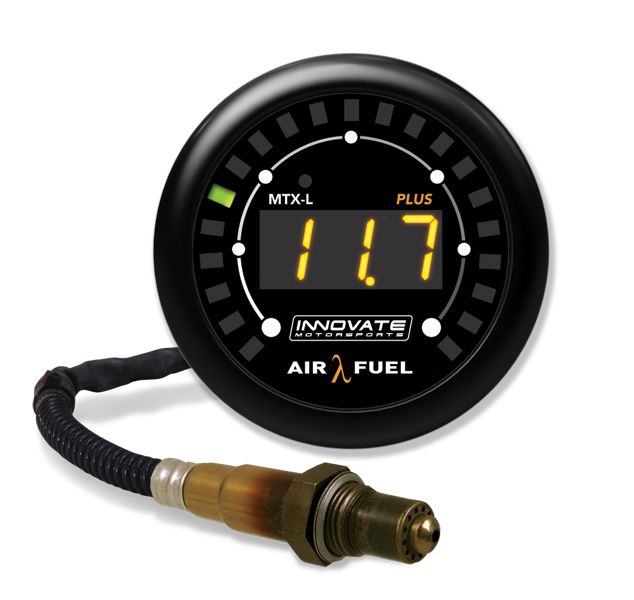 Innovate Motorsport MTX-L PLUS: Advanced Digital Wideband Air/Fuel Ratio Gauge Kit, 8 ft. Sensor Cable 39180