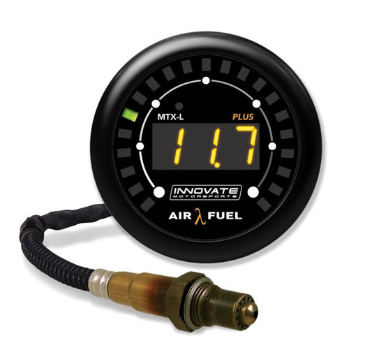 Innovate Motorsport MTX-L PLUS: Advanced Digital Wideband Air/Fuel Ratio Gauge Kit, 8 ft. Sensor Cable 39180