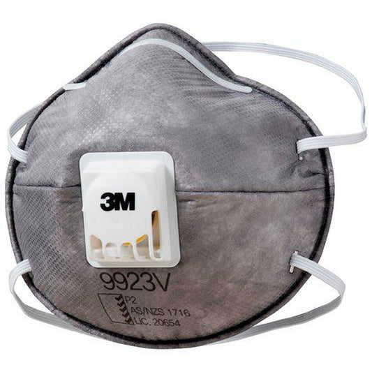 3M Cupped Particulate Disposable Respirator 9923V P2 Grey (Pk of 10) WX700901902