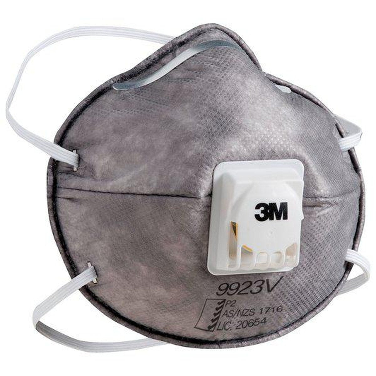 3M Cupped Particulate Disposable Respirator 9923V P2 Grey (Pk of 10) WX700901902