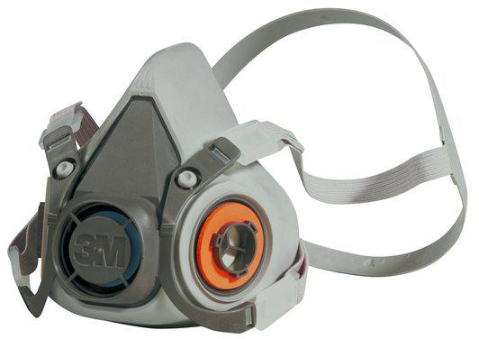 3M Reusable Half Facepiece Respiratory Protection TPE 4-Pt Harness Small 6100 82g XA007702633