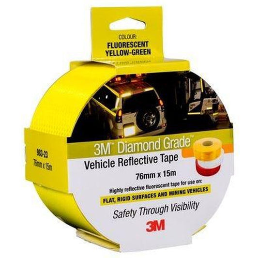 3M Diamond Grade Reflective Tape Fluro Yellow-Green 76mm x 45.7m XA010017680