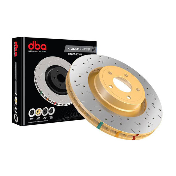 DBA HD 4000 Drilled Slotted Brake Rotor Pair 340mm Front DBA43050XS-10