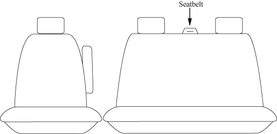 Sperling Getaway Neoprene Front Black - Silver Stitch Seat Covers Suits Express Trafic RM1143G2B