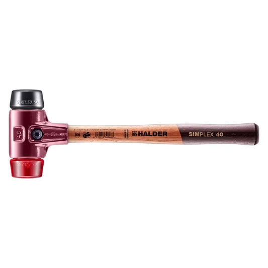 Halder Simplex Soft Face Mallet Cast Steel Housing Wood Handle Rubber Plastic 640G 3026.04