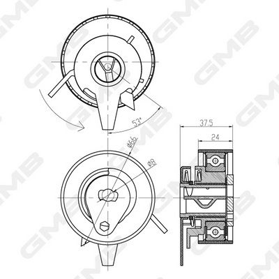 GMB Tensioner Pulley Timing Belt GTB0440