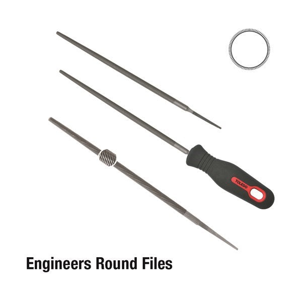 Toledo File Round 2Nd Cut 250Mm 10RD02CD