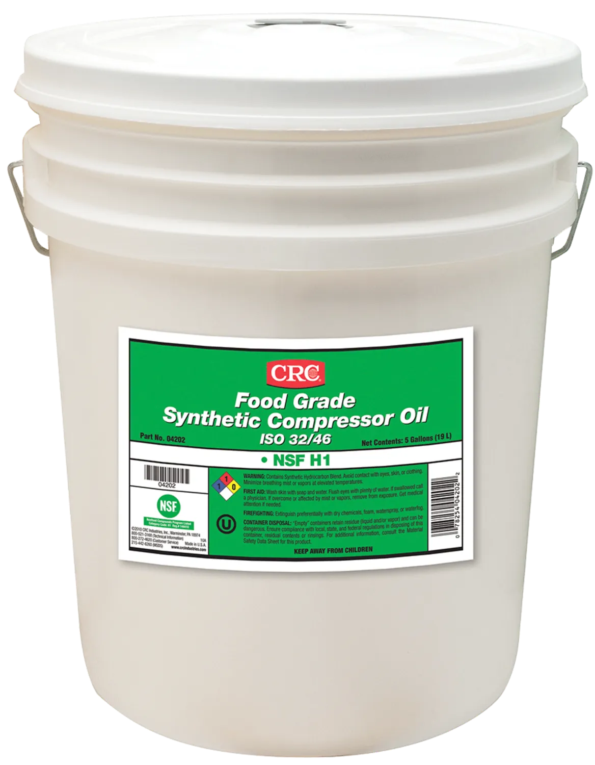 CRC Food Grade Synthetic Compressor Oil ISO 68 18L FG04206