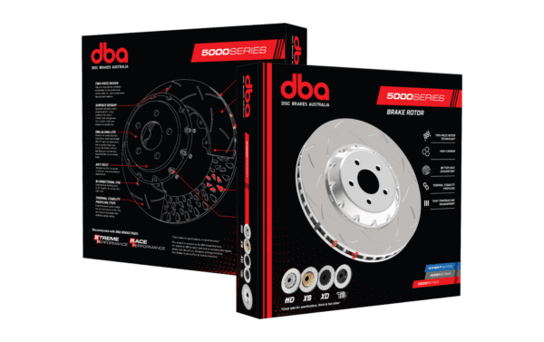 DBA 5000 Series 2-Piece Assy Black Hat T3 Slotted Rotor DBA53848BLKS