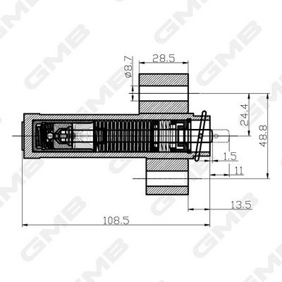 GMB Tensioner Hydraulic Timing Belt GHAT-186
