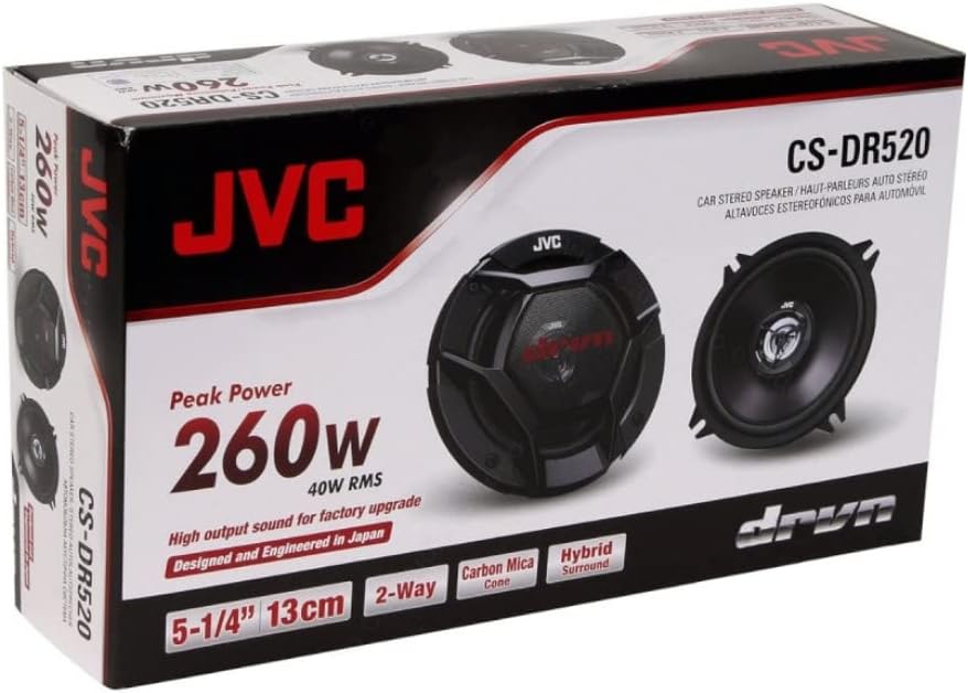 JVC Driven 5in. 2-Way Speaker 260W CS-DR520