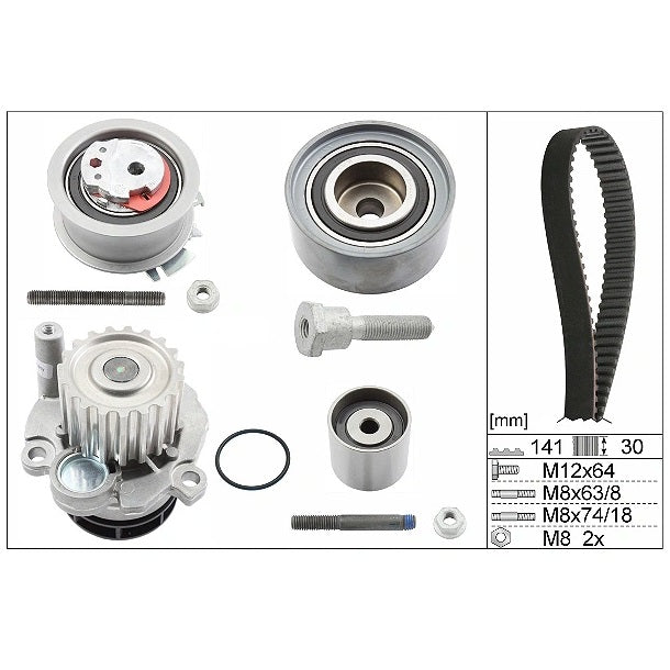 INA Water Pump & Timing Belt Kit 530 0463 30