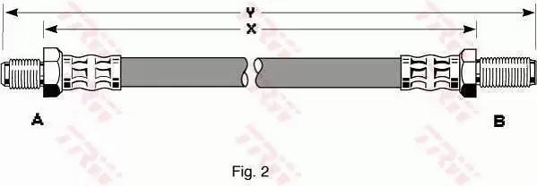 TRW Brake Hose PHC186