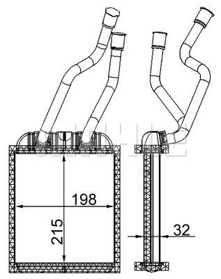Mahle Heater Core to suit Audi, Porsche and VW AH180000S