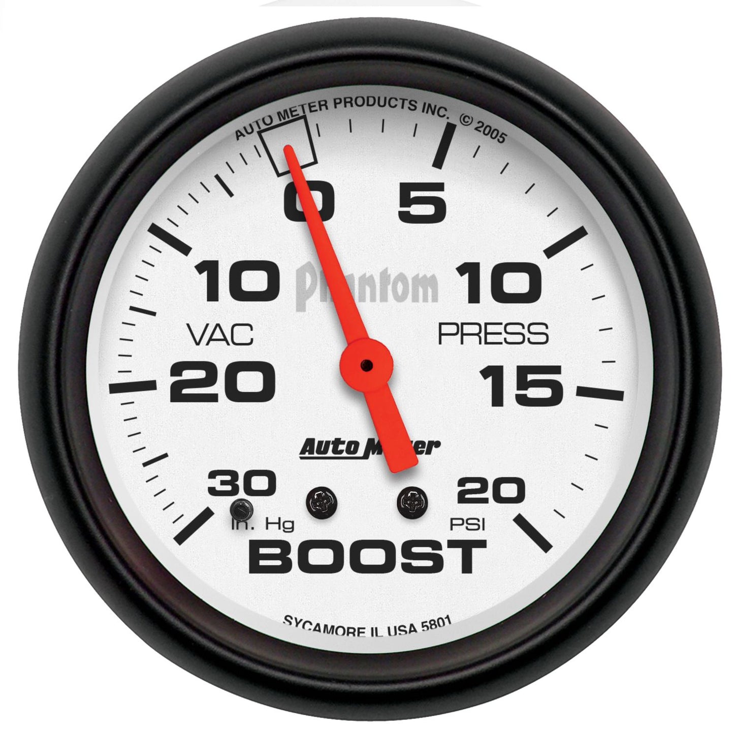 AutoMeter Phantom 2-5/8in Boost/Vac AU5801