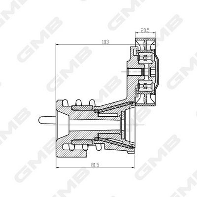 GMB Belt Tensioner V-Ribbed Belt GAT20410