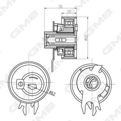 GMB Tensioner Pulley Timing Belt GTB0450