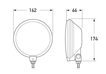 Hella Fog Light Universal - Single 12V /55W Round 1108