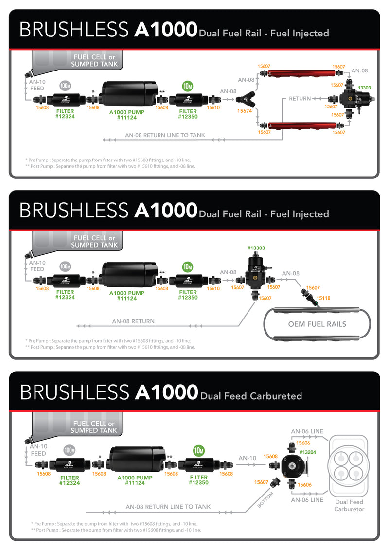 Aeromotive Brushless A1000 External Feet ARO11183