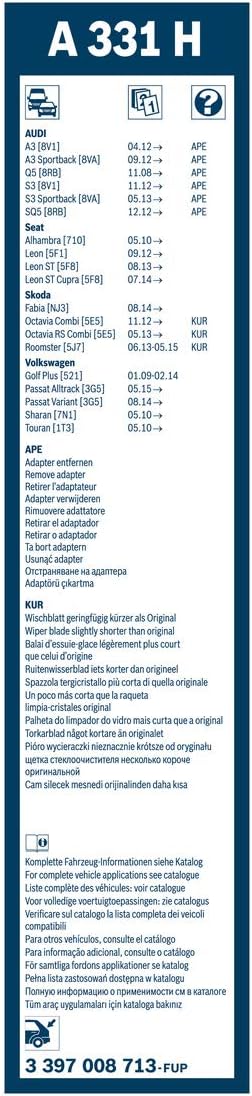 Bosch Wiper Blade A331H