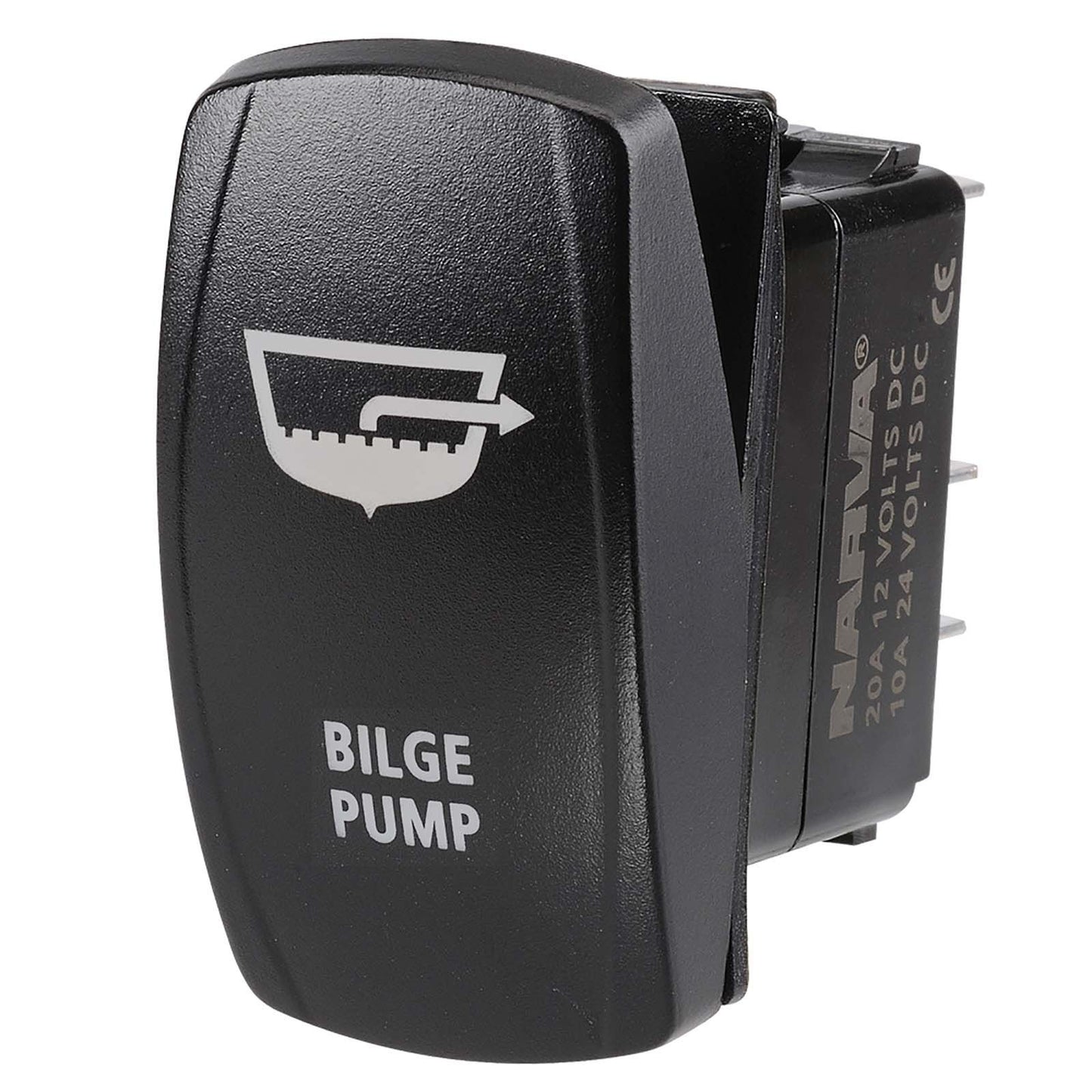 Narva SeaLED Rocker Switch Off/On Spdt 12/24V Blue LED Illuminated Bilge Pump Symbol (Contacts Rated 20A @ 12V) 63258BL