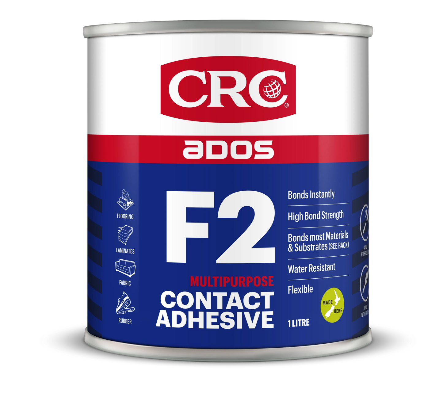 CRC F2 Contact Adhesive Tin 1 Litre 8010