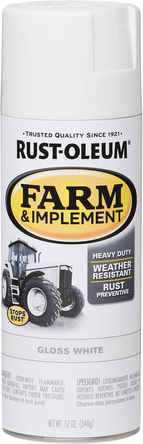 Rust-Oleum Farm & Implement Gloss White - Spray 340G 280132