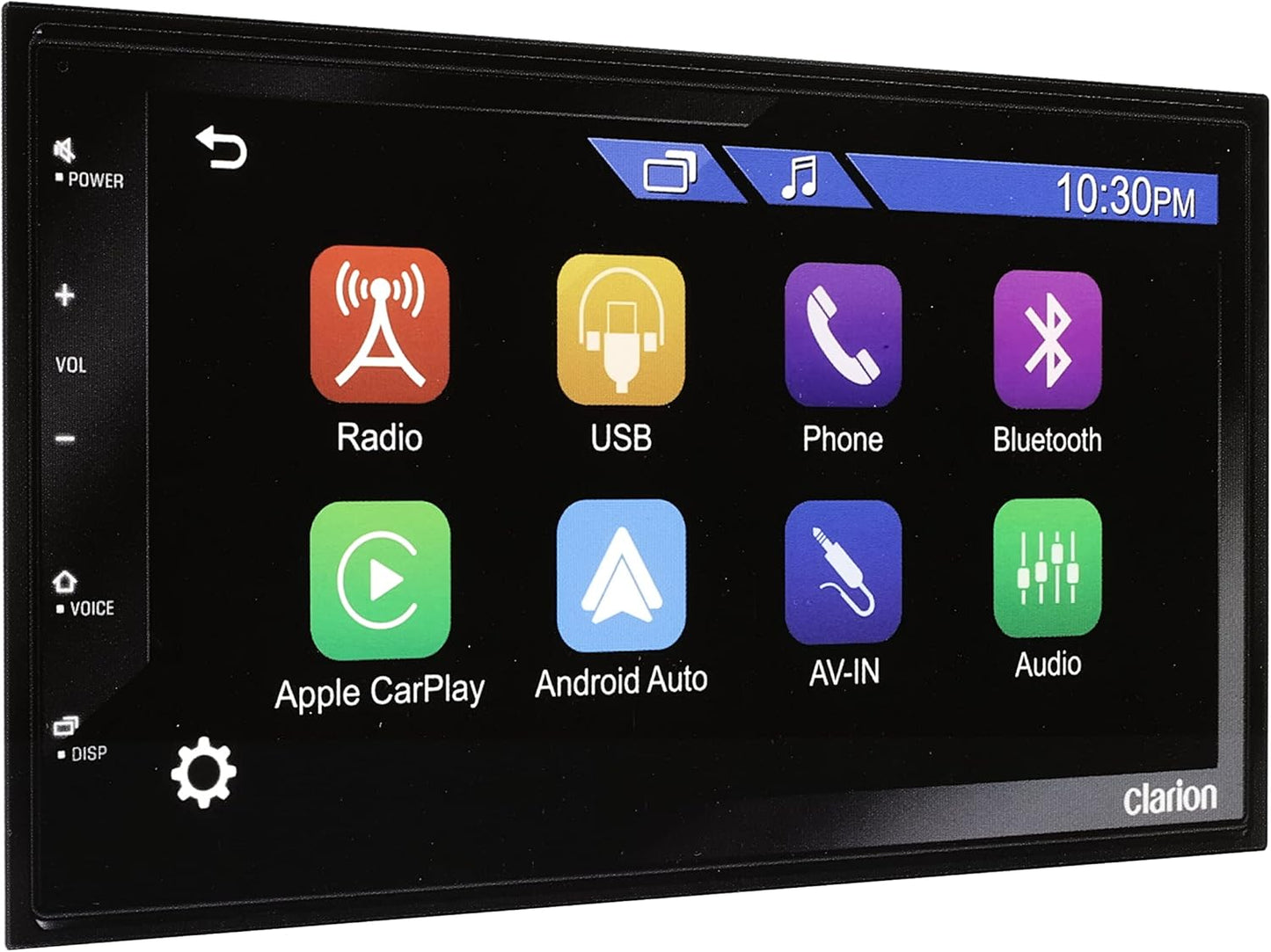 Clarion Audio Double Din 6.8In Mechless Av Receiver With Bluetooth, Carplay & Android Auto FX450
