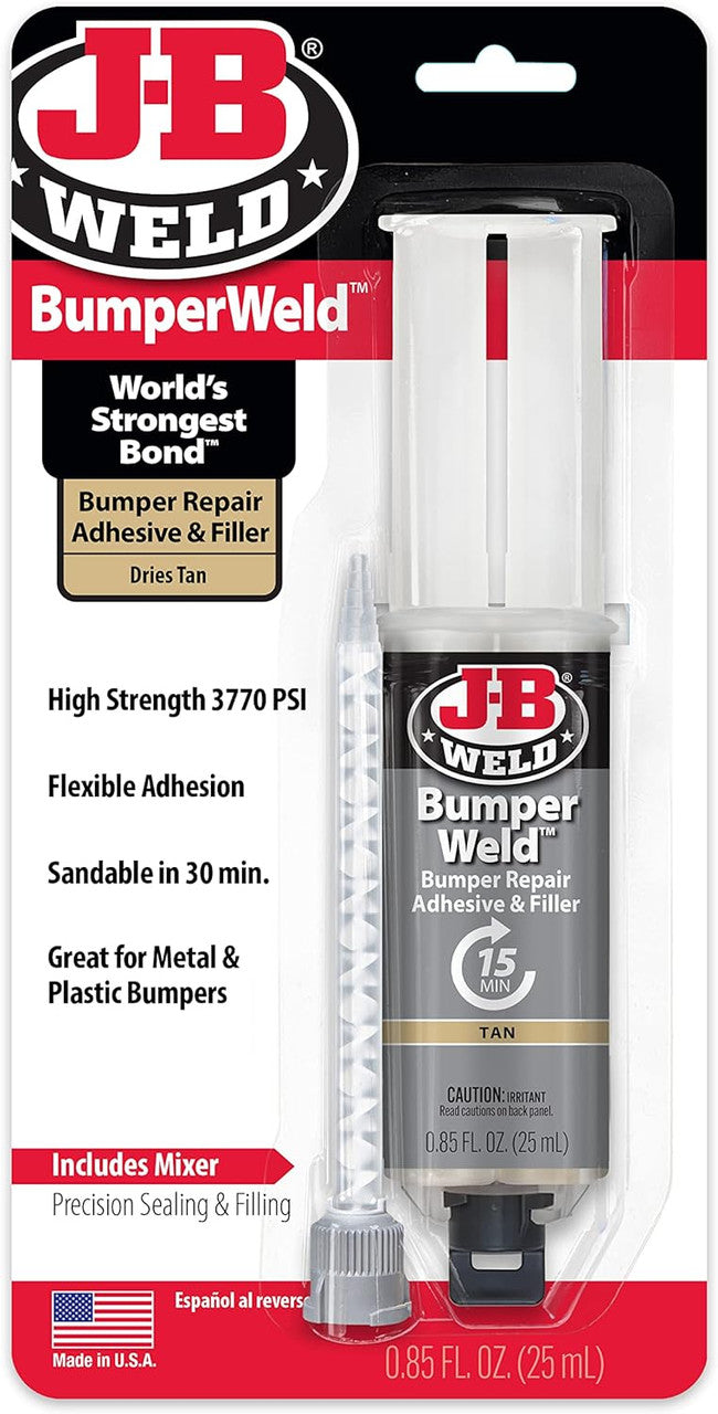 J-B Weld Tan Bumper Repair Syringe W/Static Mixer 50134