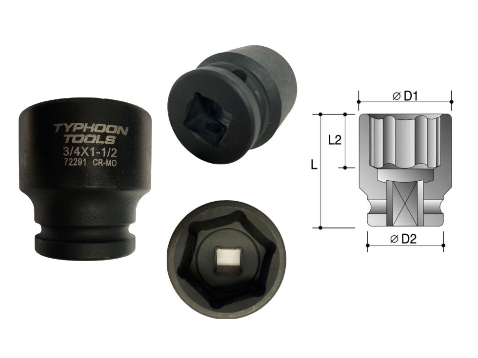 Typhoon Tools Impact Socket 30Mm X 3/4Dr 72230