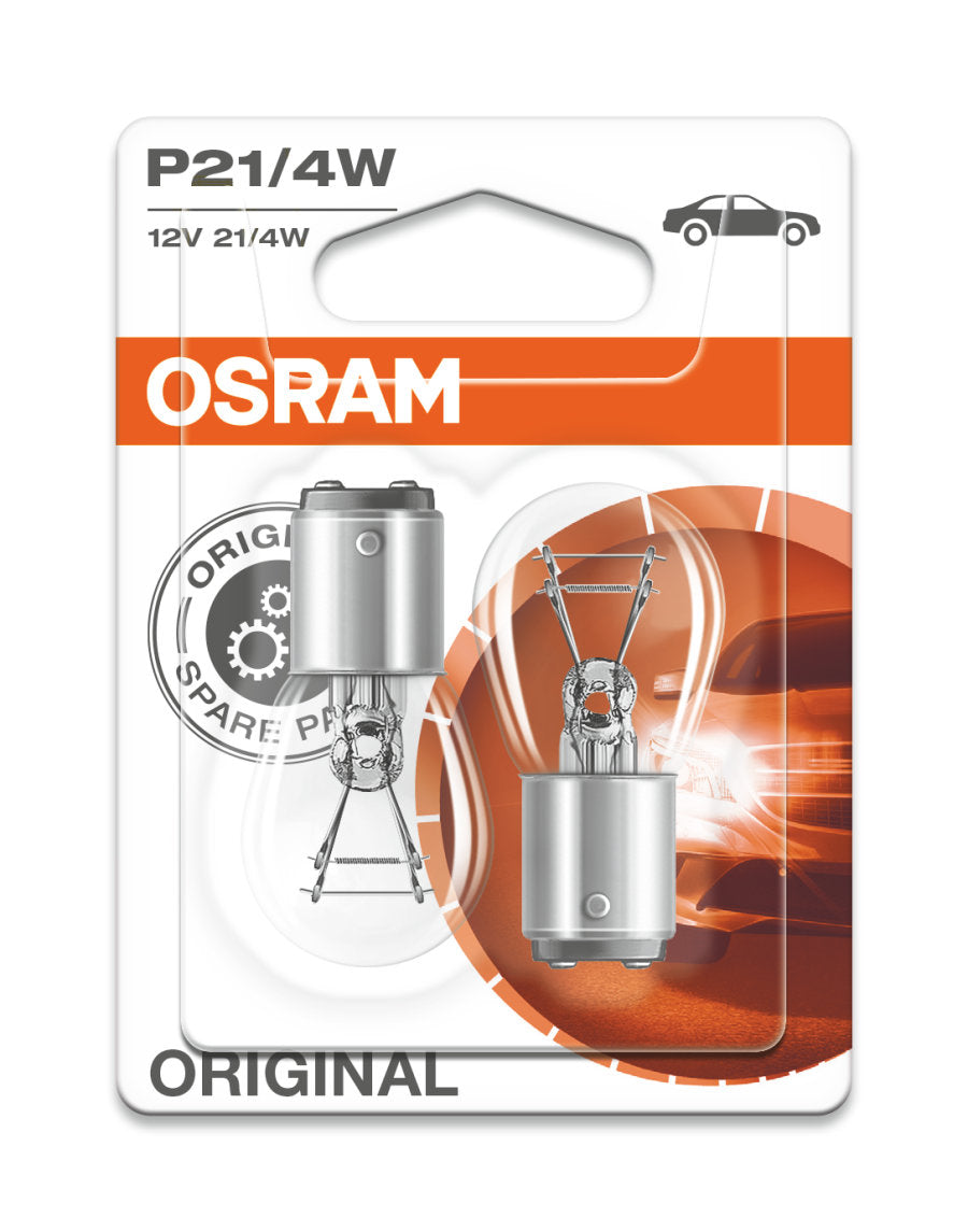 OSRAM Globe Bayonet 12V 21/4W 2 Pack