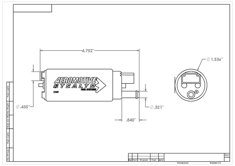 Aeromotive Stealth 340 E85 Fuel Pump ARO11541