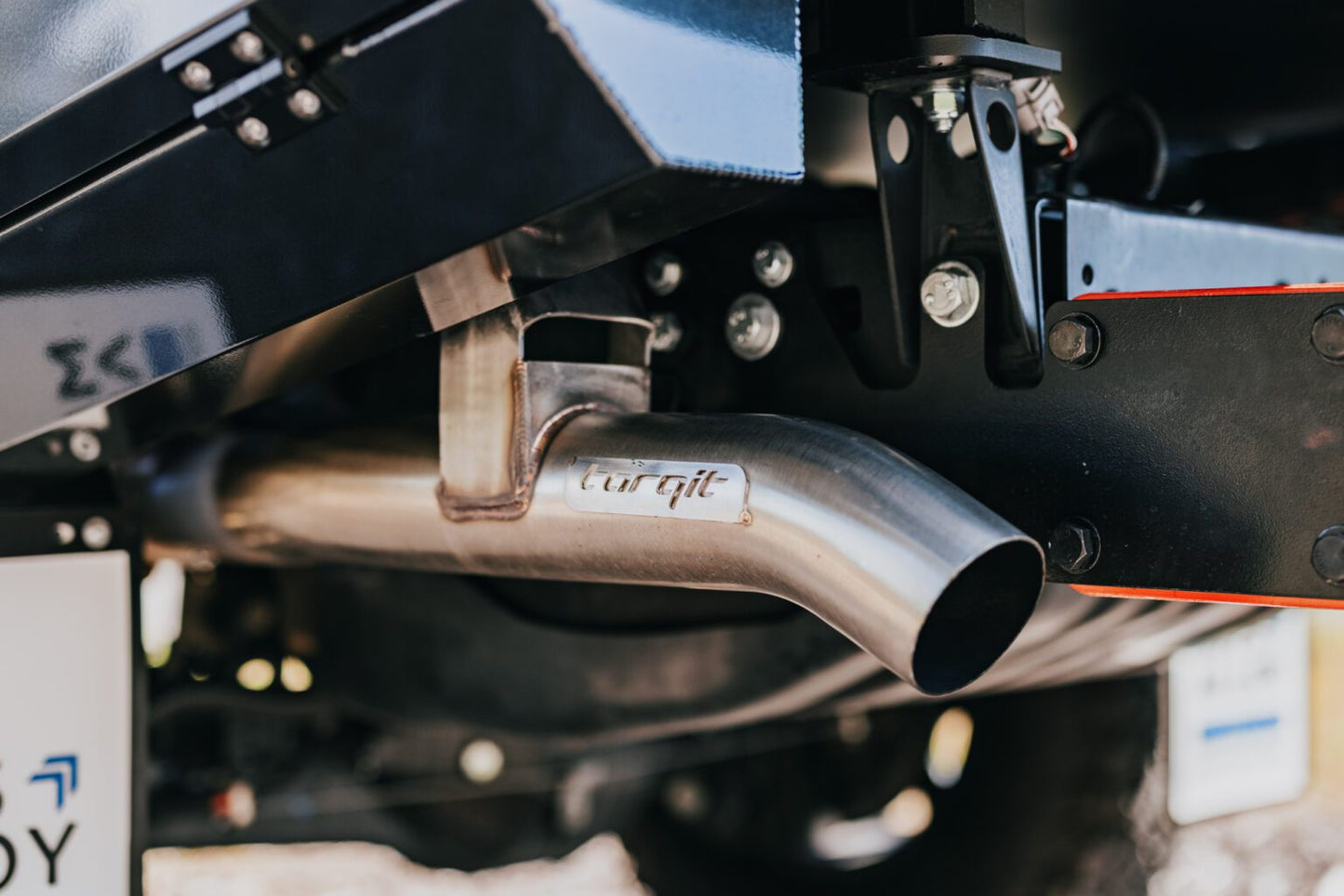 Torqit 79 Series 3.5in 4.5L TD Single Cab Ute Straight Through System