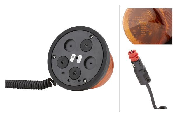 Hella 12/24V RotaLED Compact Rotating Beacon Amber Magnetic Mount 2RL014979021