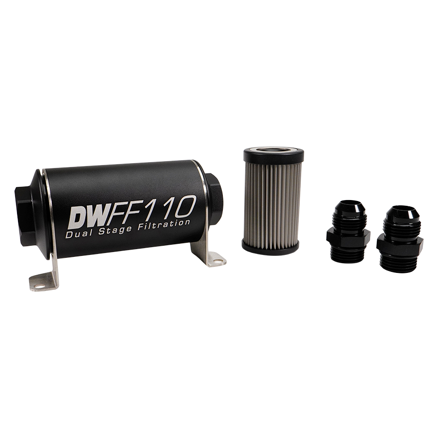 Deatschwerks Fuel Filter Inline 10 Micron 110mm -8ORB DW8-03-110-010K