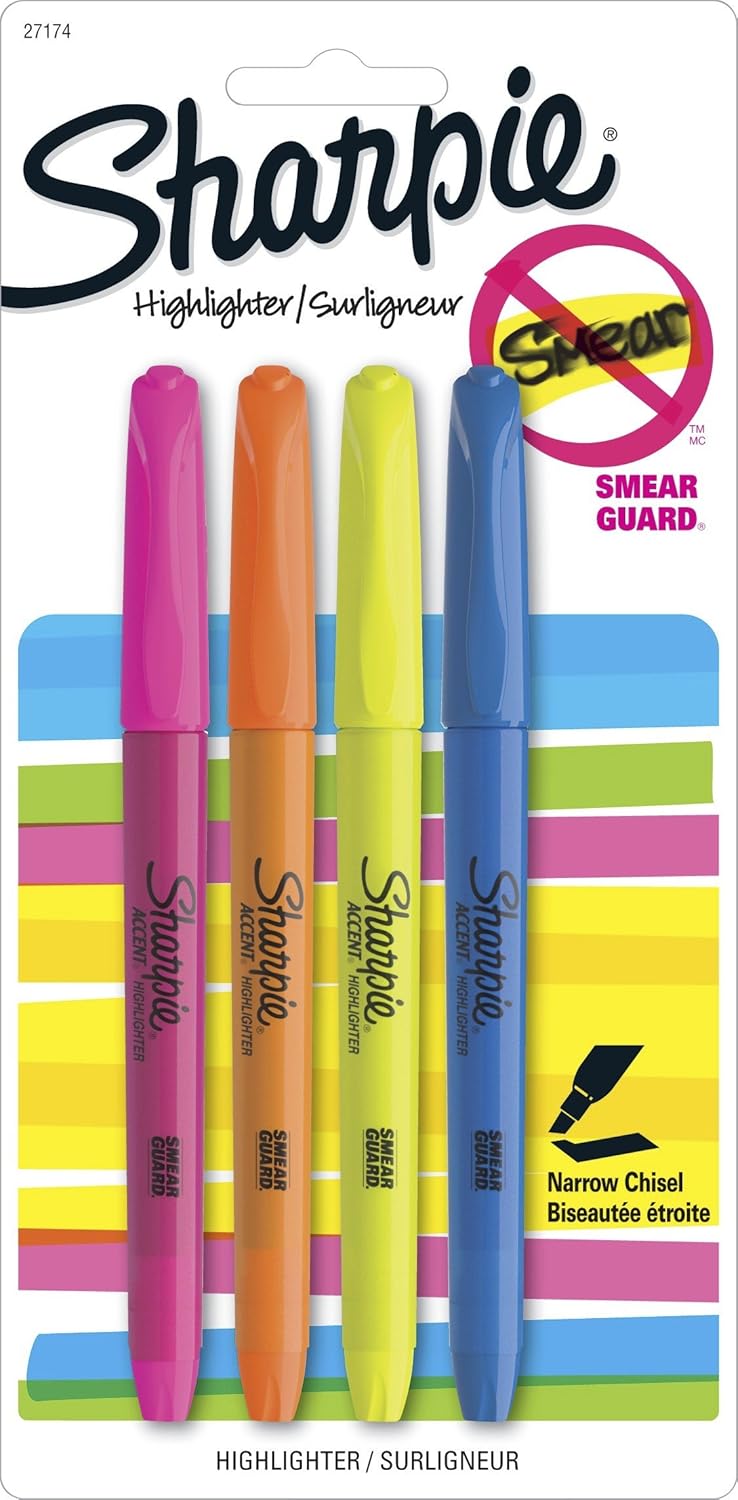Newell Sharpie Highlighter Four Pack 27174PP