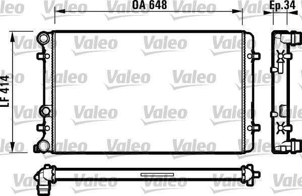 Valeo Radiator Aluminium Core Plastic Tank Oe Quality 732427