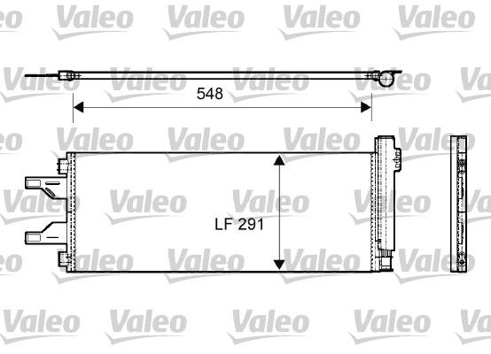 Valeo Air Conditioning Condenser Parallel Flow (Subcooled) Inlet Pad Outlet Pad 814069