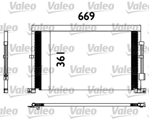 Valeo Air Conditioning Condenser Parallel Flow Inlet Pad Outlet Pad 817567