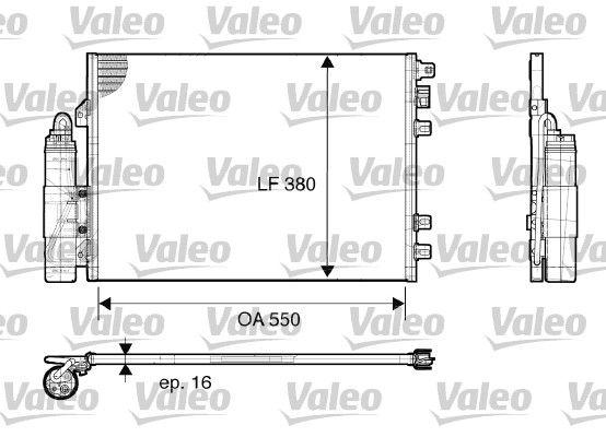 Valeo Air Conditioning Condenser Parallel Flow Inlet Pad Outlet Pad 817661