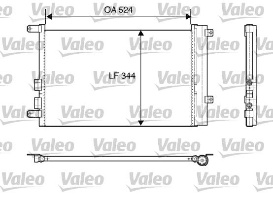 Valeo Air Conditioning Condenser Parallel Flow (Subcooled) Inlet Pad Outlet Pad 817818