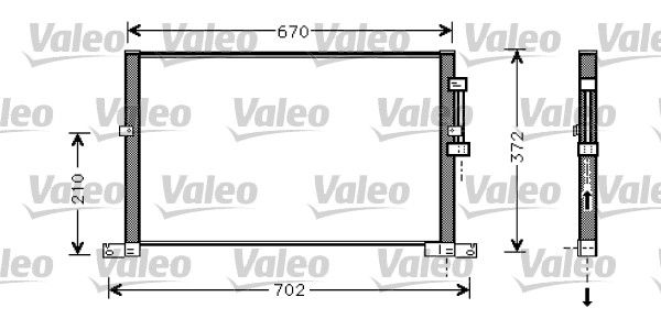 Valeo Air Conditioning Condenser Parallel Flow Inlet Pad Outlet Pad 818023