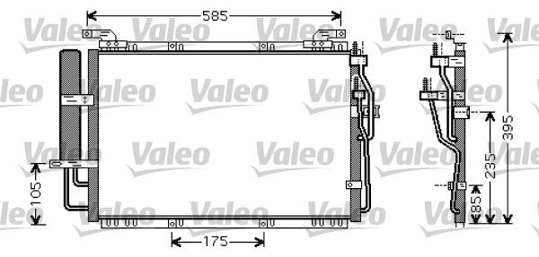 Valeo Air Conditioning Condenser Parallel Flow Inlet Pad Outlet Pad 818075