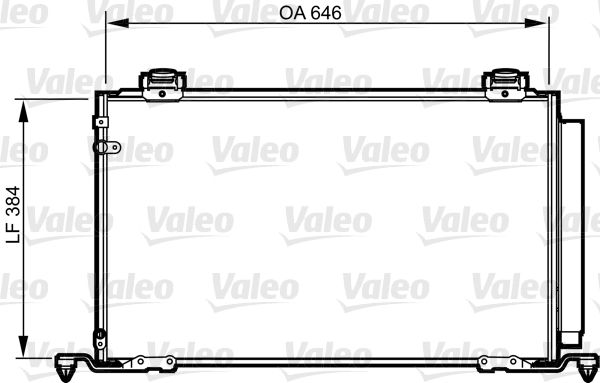 Valeo Air Conditioning Condenser Parallel Flow (Subcooled) Inlet Pad Outlet Pad 814209