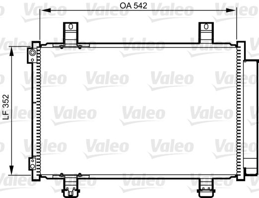 Valeo Air Conditioning Condenser Parallel Flow (Subcooled) Inlet Pad Outlet Pad 814219