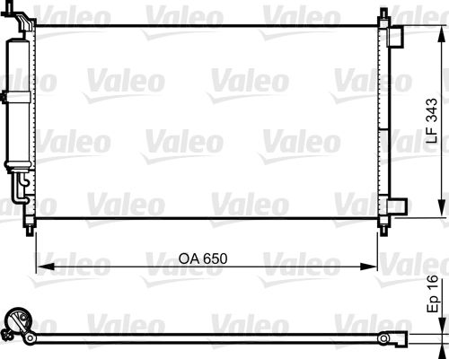 Valeo Air Conditioning Condenser Parallel Flow Inlet Pad Outlet Pad 814221